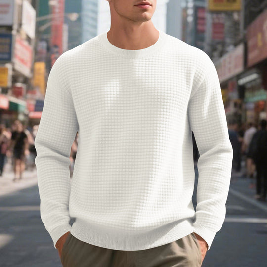 Herren Strickpullover mit strukturiertem Design und optimaler Passform EB