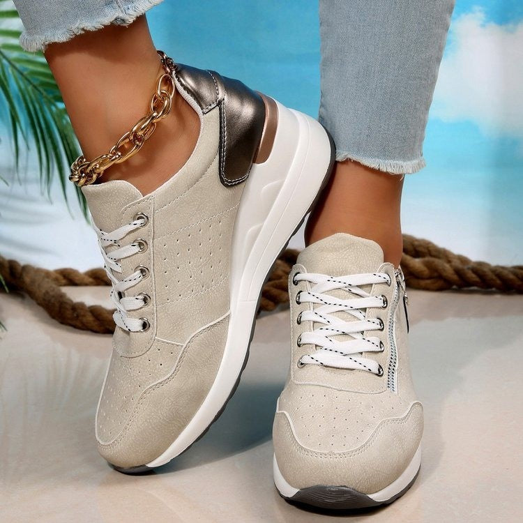 Damen Sportliche Sneakers mit atmungsaktivem Obermaterial und modischen Akzenten EB