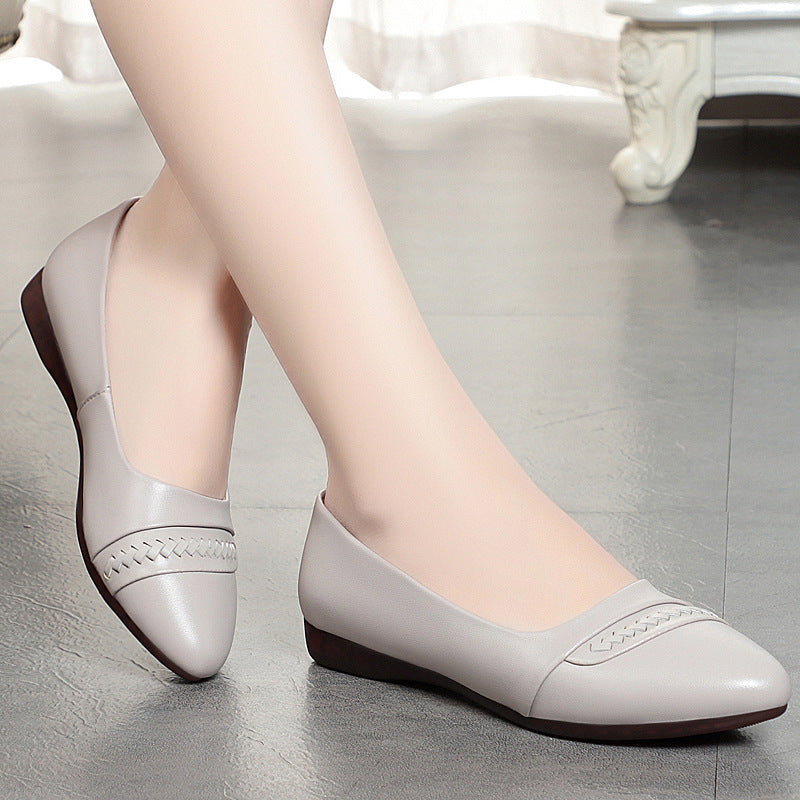 Damen Elegante Ballerinas mit modischem Flecht-Detail und flexiblem Fußbett EB