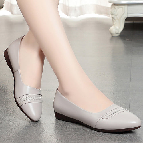 Damen Elegante Ballerinas mit modischem Flecht-Detail und flexiblem Fußbett EB
