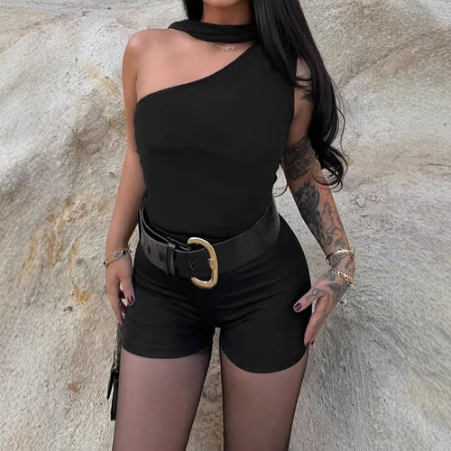 Damen Asymmetrisches Oberteil mit bindbarem Kragen und Raffung EB
