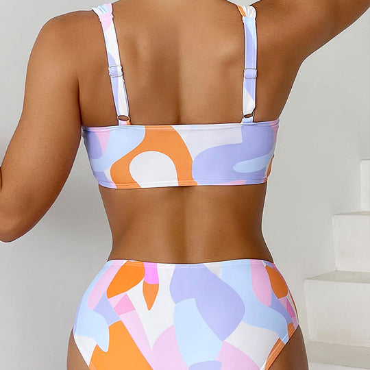 Damen Bikini-Set mit hochwertigem Quadrat-Design und eleganter Bundhöhe EB
