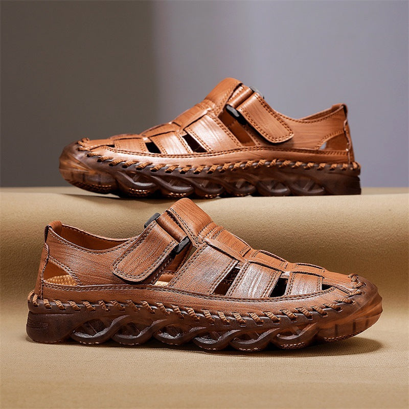 Damen Bequeme Lederfreizeitschuhe mit verstellbarem Klettverschluss EB