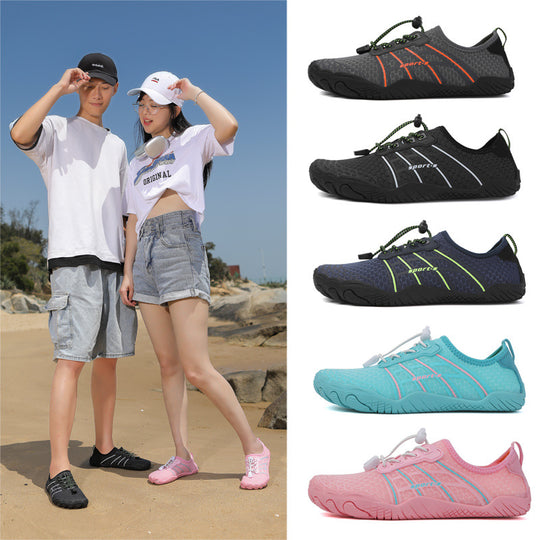 Damen flexible Wassersportschuhe mit rutschfester Sohle und elastischem Schnürsystem EB