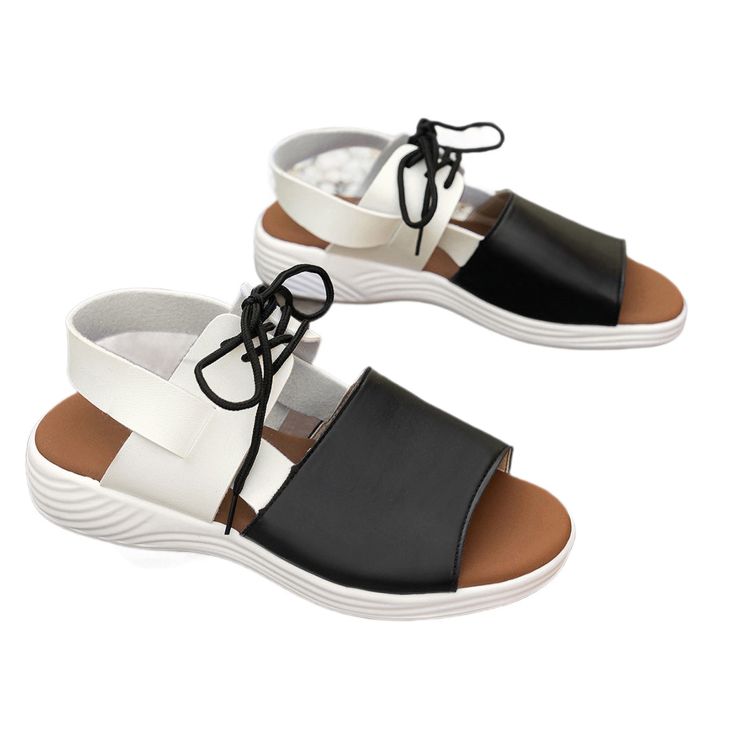 Damen modische Riemchensandalen mit atmungsaktivem Design und elastischem Riemen EB