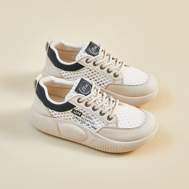 Damen Atmungsaktive Sneakers mit elastischer Schnürung und stabiler Sohle EB