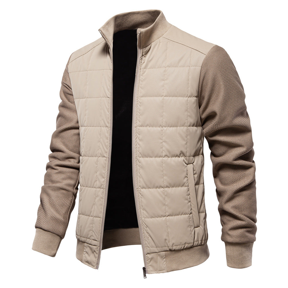 Herren Steppjacke mit sportlichen Details und praktischem Reißverschluss EB