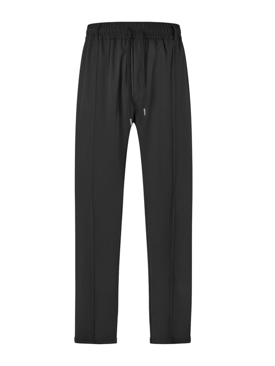 Damen nan elegante Jersey-Hose mit Bügelfalte Tunnelzugbund und schmaler Beinführung EB