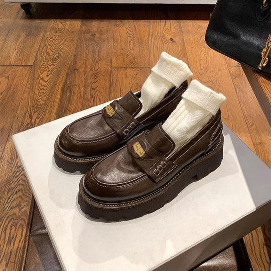 Damen Mokassins mit modischem Riemen und elegantem Metallakzent EB