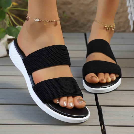 Damen Komfortable Freizeitsandalen mit breiten Riemen EB