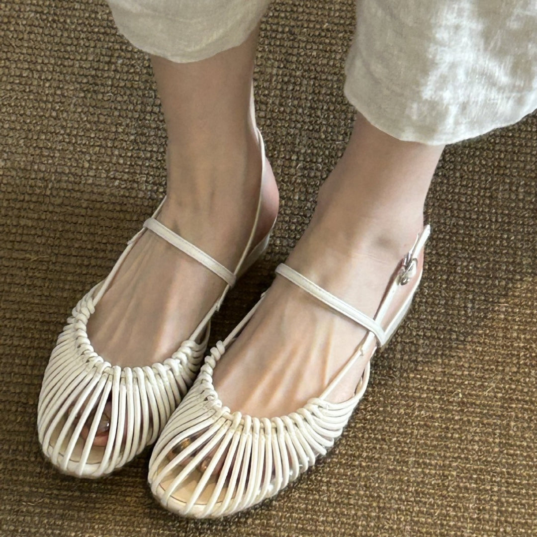 Damen Ballerinas mit stilvollem Streifenmuster und komfortabler Passform EB