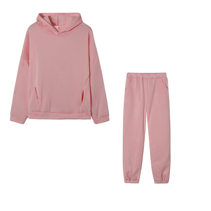 Damen lässiges Hoodie-Set mit elastischer Taillierung und praktischen Taschen EB