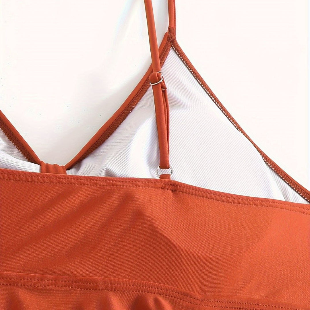 Damen Wickel-Bikini-Oberteil mit modischer Hose EB