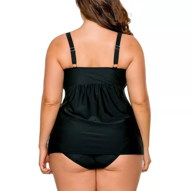 Damen Tankini-Badeanzug mit schmeichelndem Schnitt und verstellbaren Trägern EB