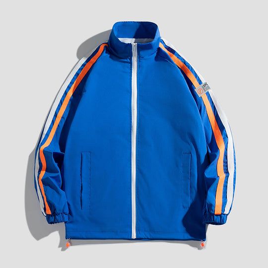 Damen Sportliche Windjacke mit stylischen Kontraststreifen EB