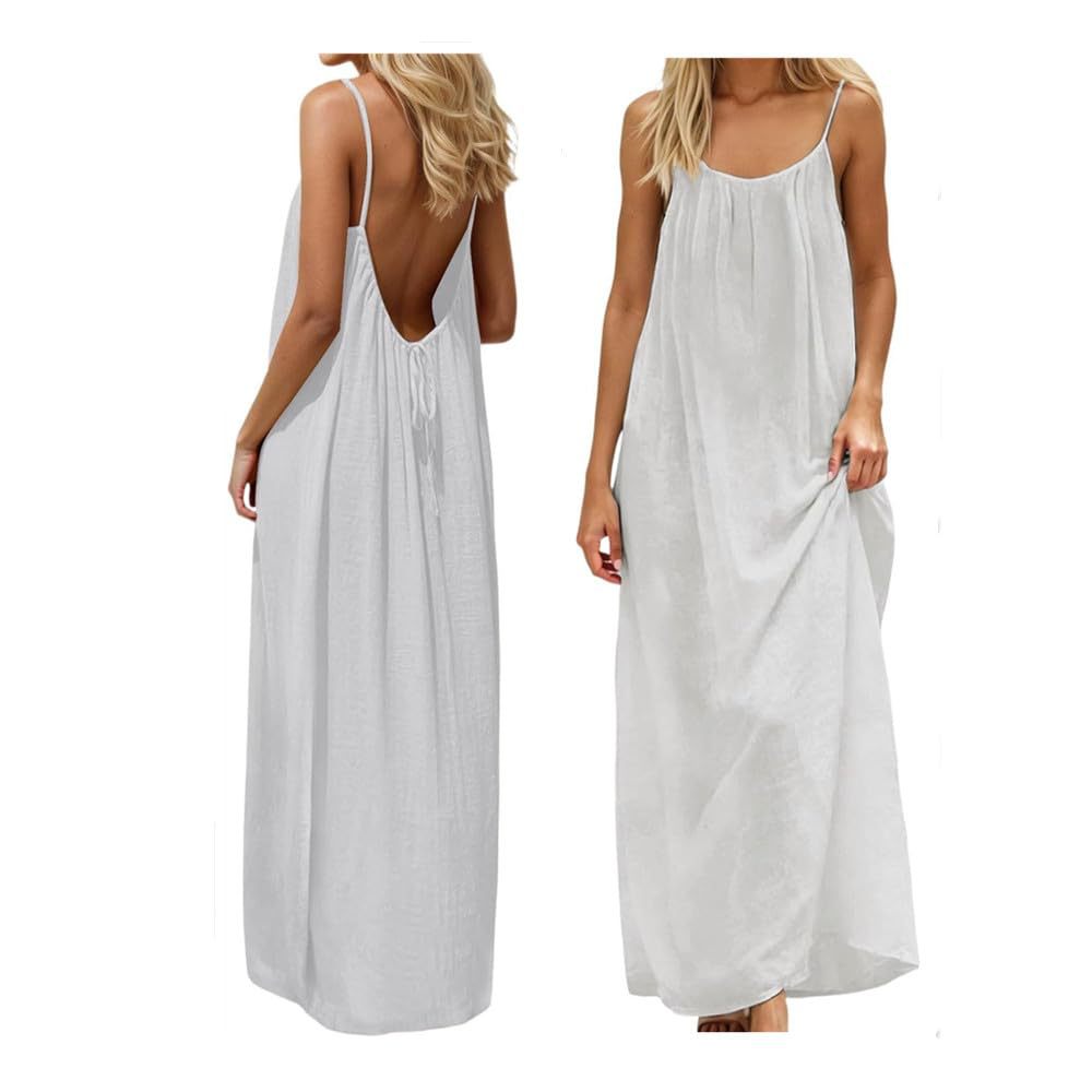 Damen Maxikleid mit tiefem Rücken EB