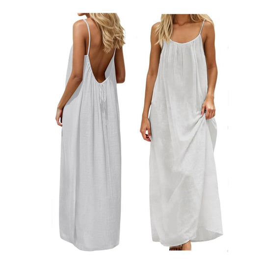 Damen Maxikleid mit tiefem Rücken EB