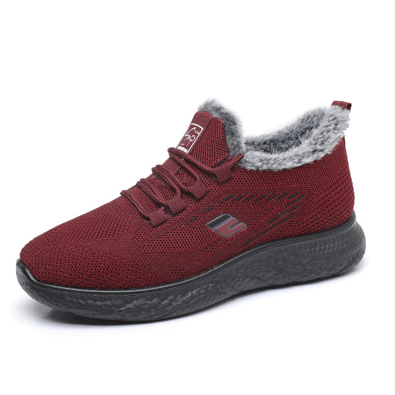 Damen Athletische und warme Sneakers mit Fleece-Innenfutter EB