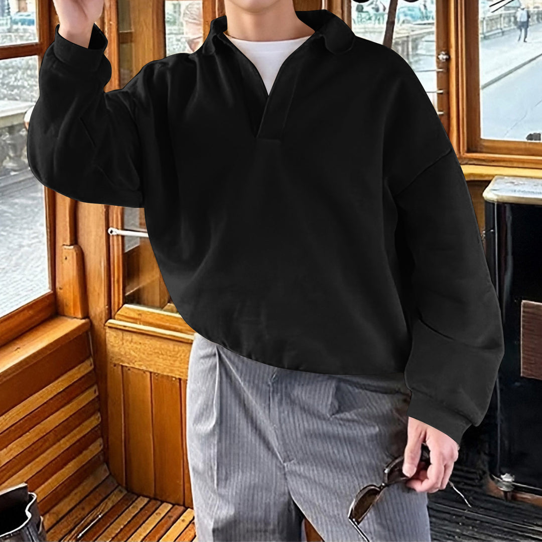 Herren lässiger V-Ausschnitt Pullover aus softem Material EB