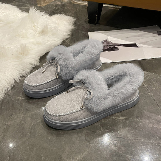 Damen Bequeme Hausschuhe mit flauschigem Innenfutter und modischem Schnitt EB