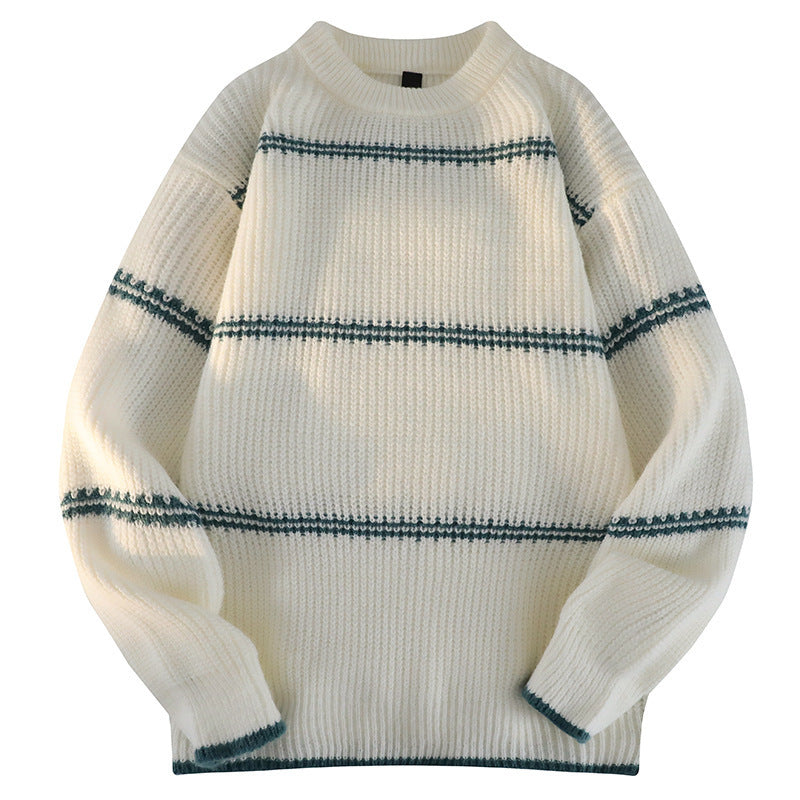 Damen Kuscheliger Strickpullover mit streifendem Design EB