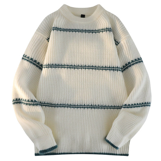 Damen Kuscheliger Strickpullover mit streifendem Design EB