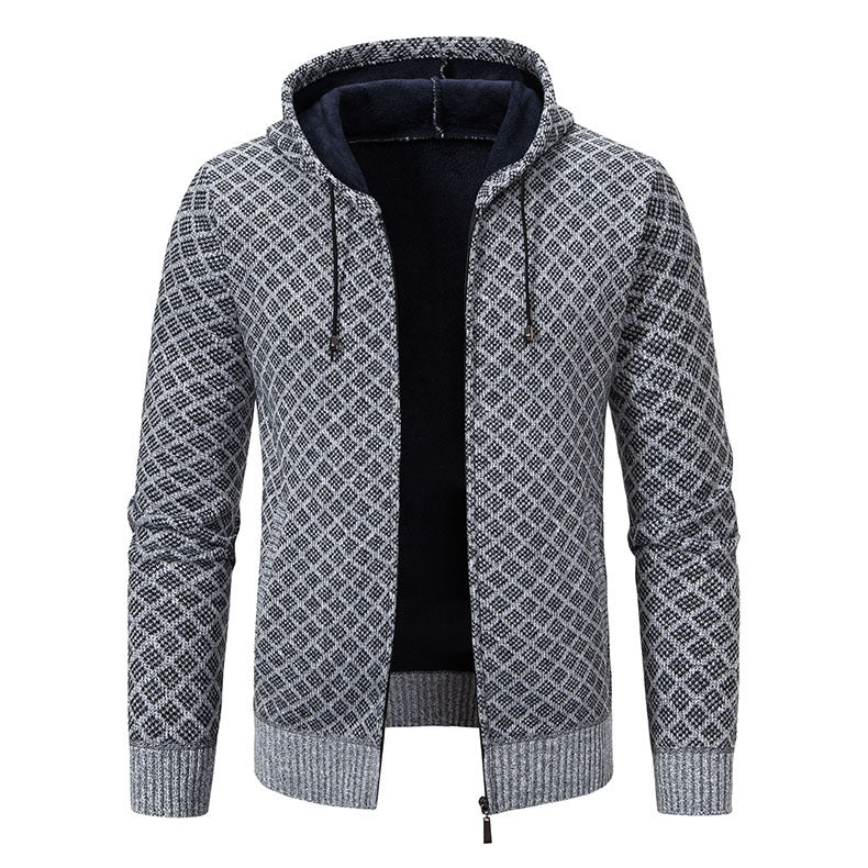 Herren Kapuzenjacke mit strukturiertem Design und eleganten Akzenten EB
