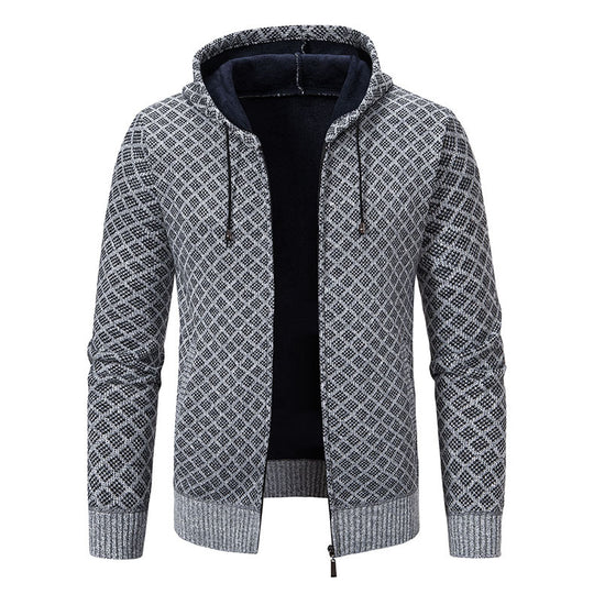 Herren Kapuzenjacke mit strukturiertem Design und eleganten Akzenten EB