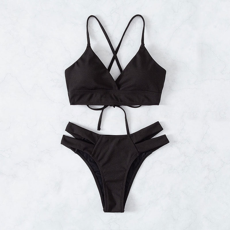 Damen Bikini-Set mit raffinierten Rückenschnürungen EB