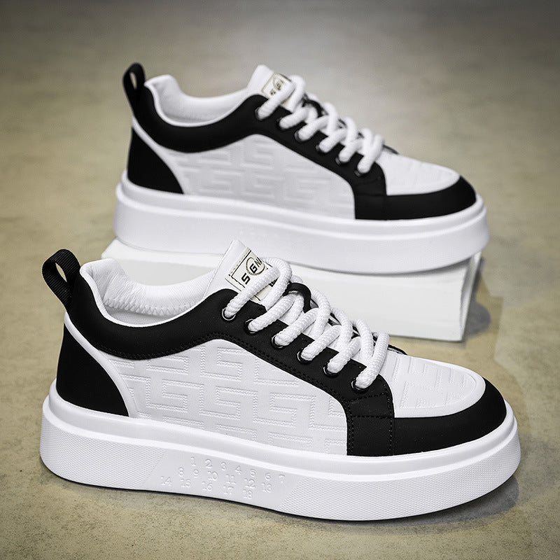 Damen Trendige Plattform Sneakers mit minimalistischer Oberflächenstruktur EB
