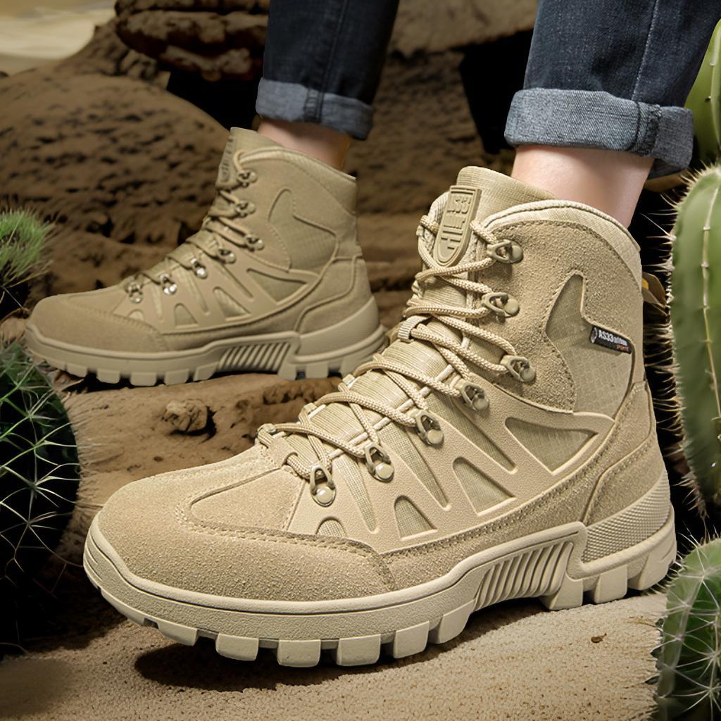 Herren robuste Trekkingstiefel mit wasserdichtem Obermaterial und rutschfester Sohle EB