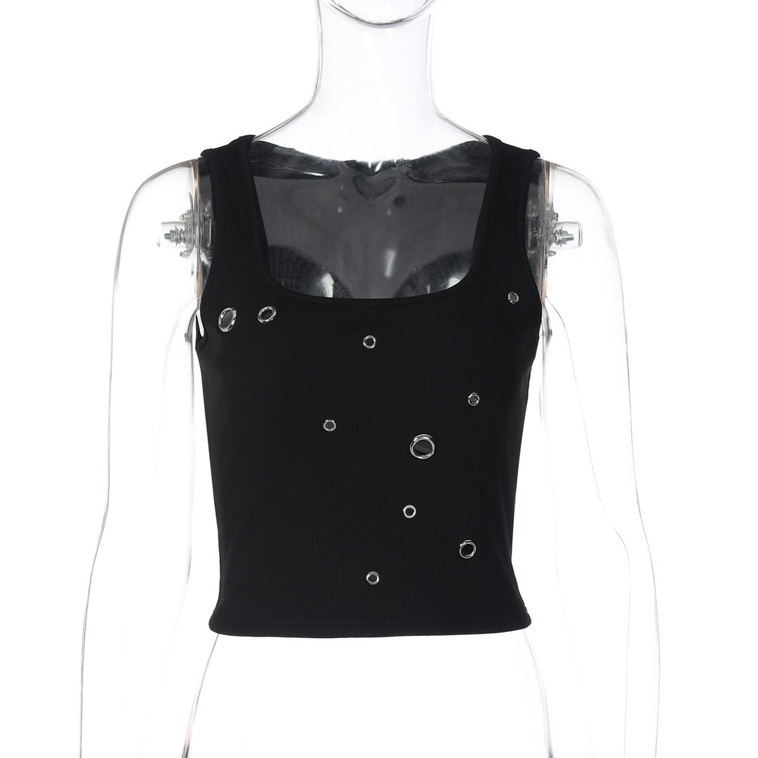 Damen Crop-Top mit auffälligem Ringdetail EB