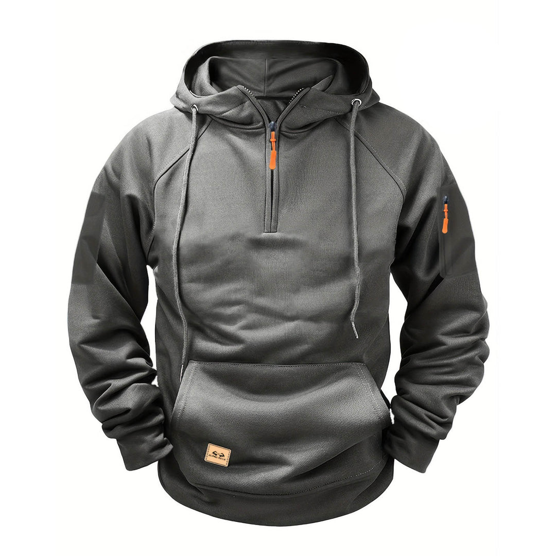 Herren sportlicher Kapuzenpullover mit praktischem Reißverschluss EB