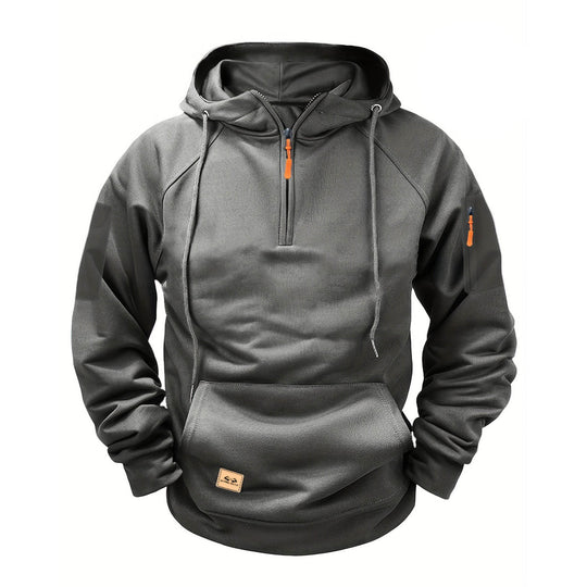 Herren sportlicher Kapuzenpullover mit praktischem Reißverschluss EB