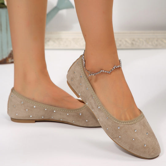 Damen Elegante und funkelnde Ballerinas EB
