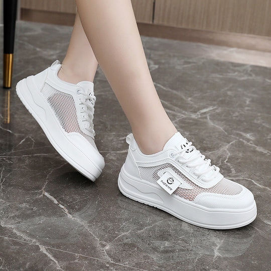 Damen sportliche Sneakers mit atmungsaktivem Mesh und dämpfendem Sohlenprofil EB