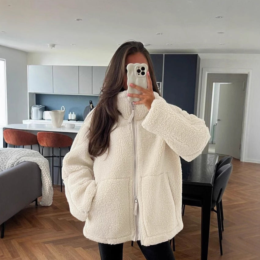 EB | Damen Oversized Fleecejacke – Weich, Warm & Lässig