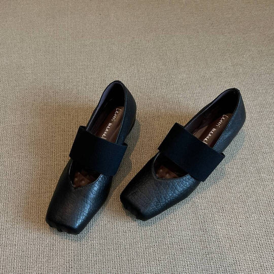 Damen Ballerina mit modernem Schnitt und elastischem Riemendesign EB