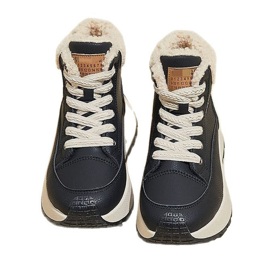 Damen warme Winterboots mit dickem Fleece-Futter und rutschfester Profilsohle EB