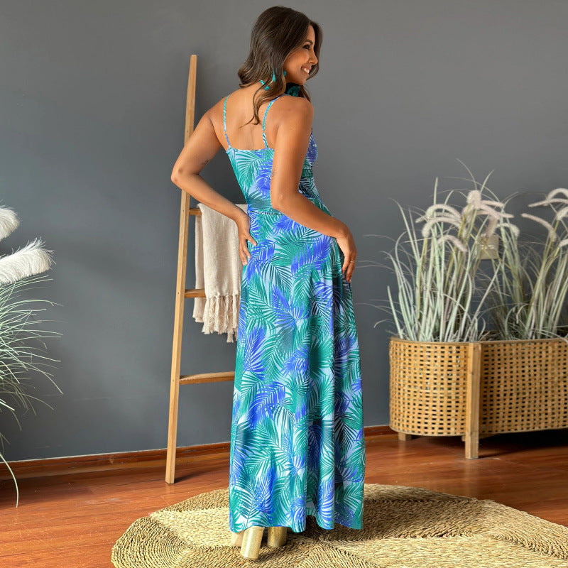 Damen Maxikleid mit verführerischem V-Ausschnitt und eleganter Drapierung EB