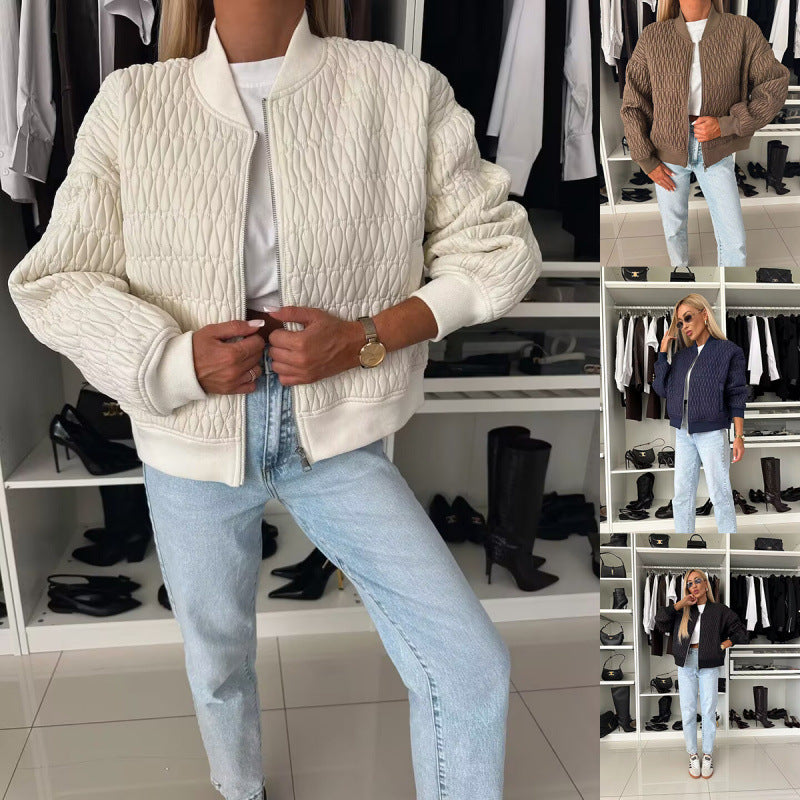Damen Steppjacke im sportlich eleganten Design mit voluminösen Ärmeln EB