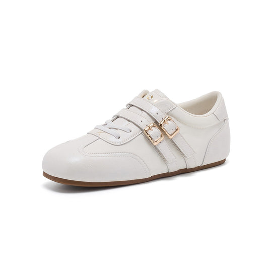 Damen modische Sneakers mit doppeltem Riemchenverschluss EB