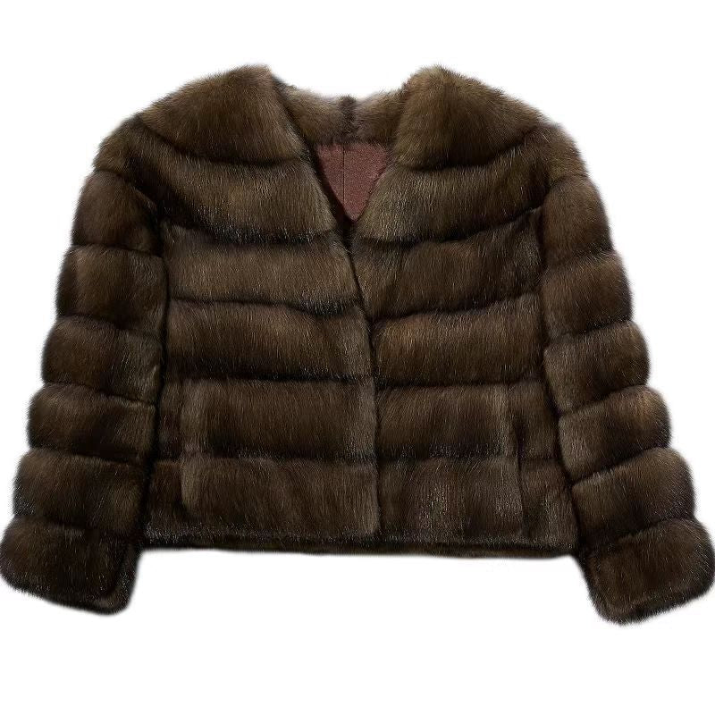 Damen Luxus Kunstpelzjacke EB