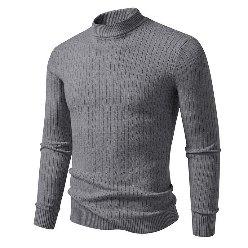 Herren Rollkragenpullover aus strukturiertem Strick EB