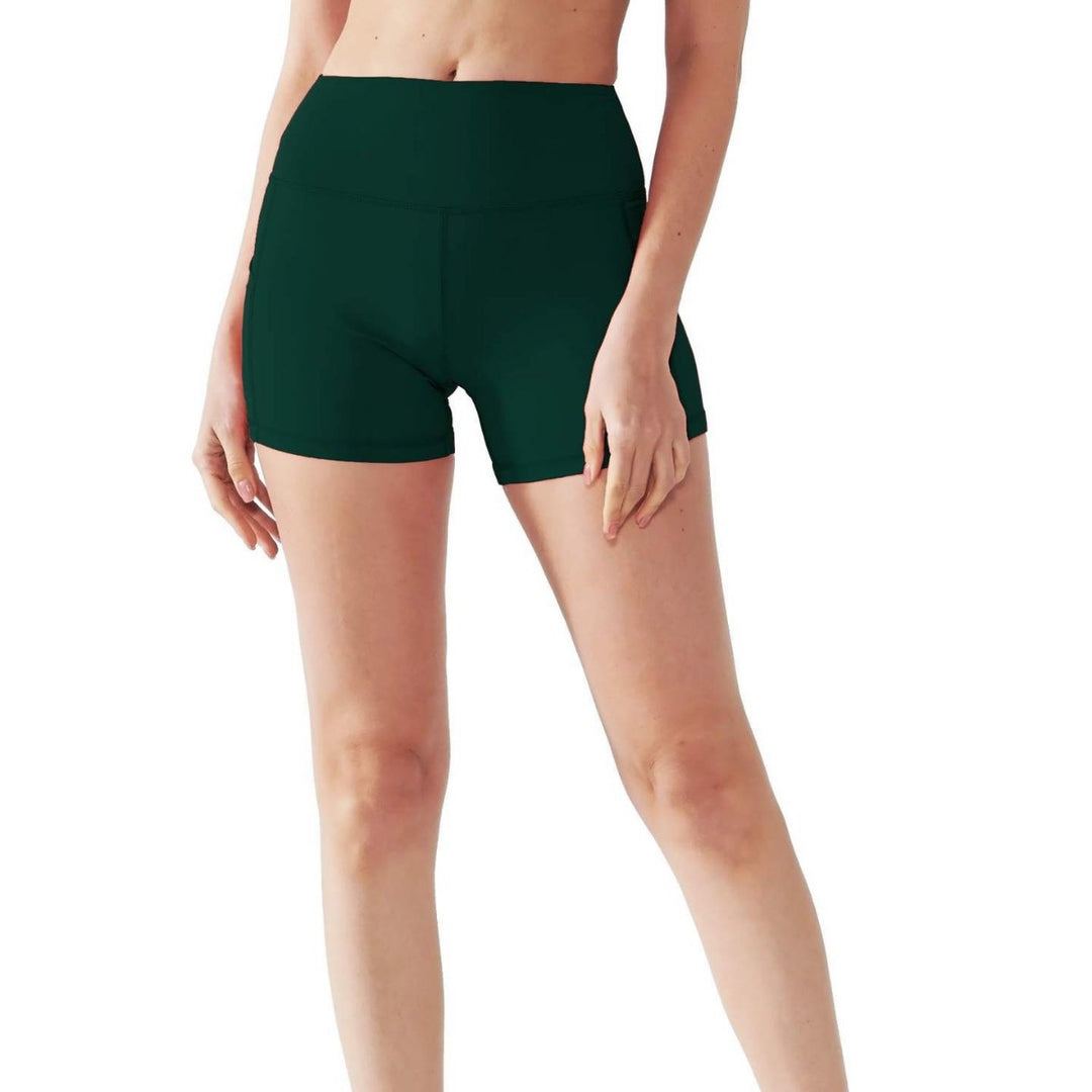 Damen Sportliche Hochtaillierte Shorts EB