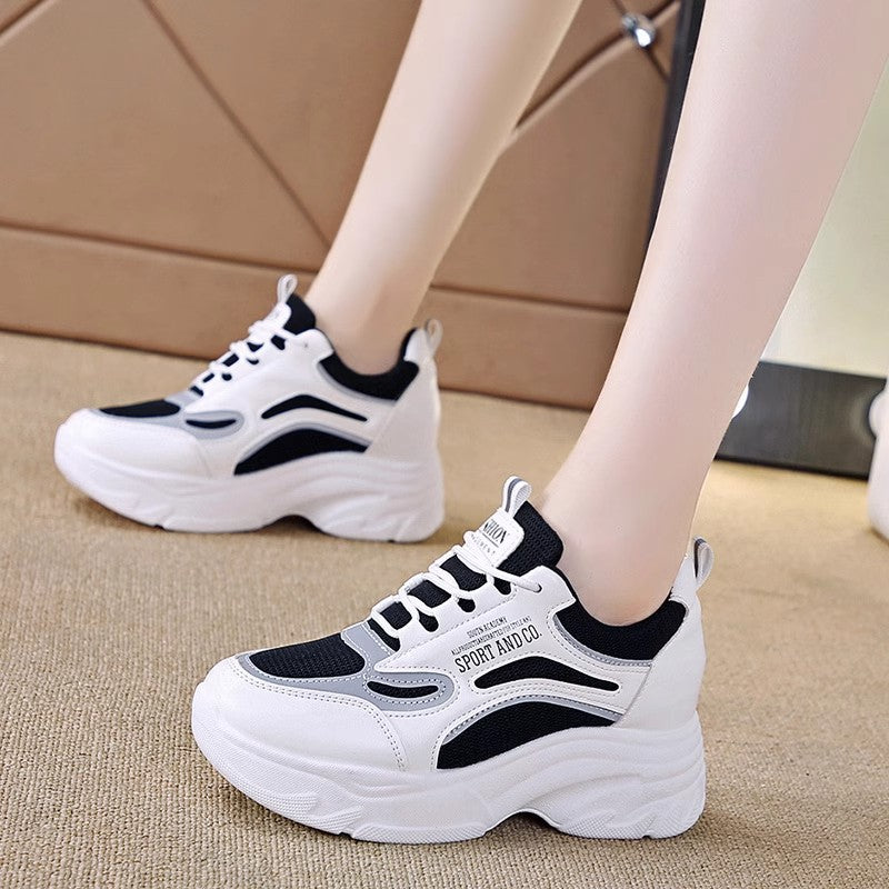 Damen Modische Chunky Sneakers mit ergonomischer Dämpfung und stabiler Sohle EB