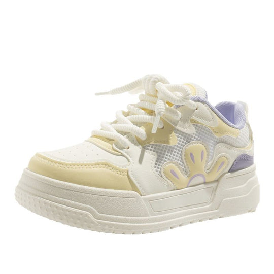 Damen Sportliche Sneakers mit floralem Design und atmungsaktiver Mesh-Oberfläche EB