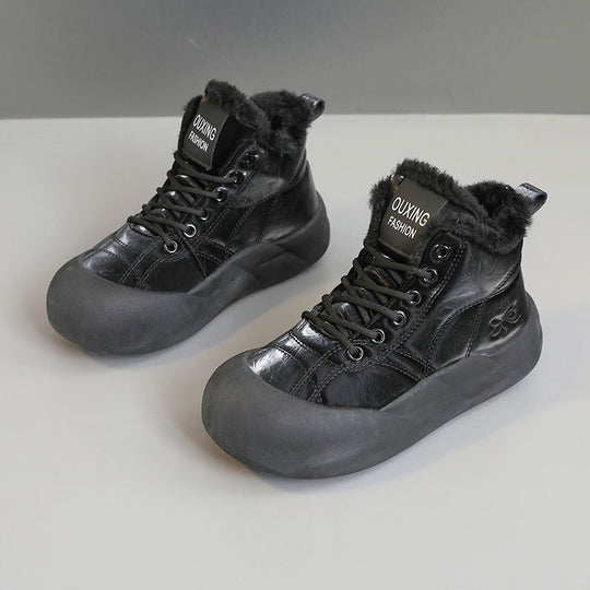 Damen modische Winterstiefel mit warmem Innenfutter und rutschfester Sohle EB