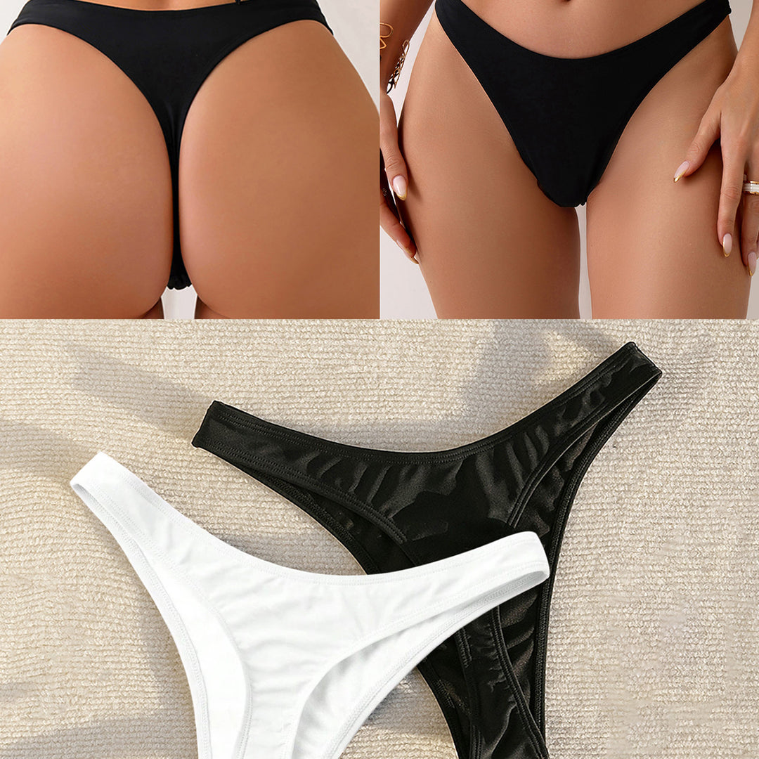 Damen Hochgeschnittener Bikini mit seitlichen Bindebändern EB