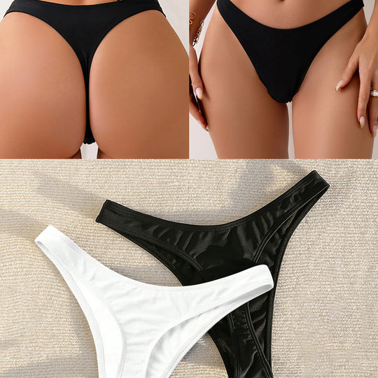 Damen Hochgeschnittener Bikini mit seitlichen Bindebändern EB
